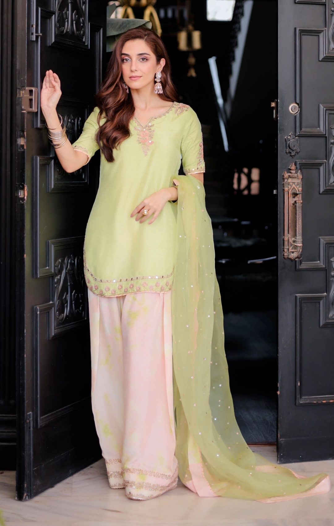 green emerald velvet dress RAAYA