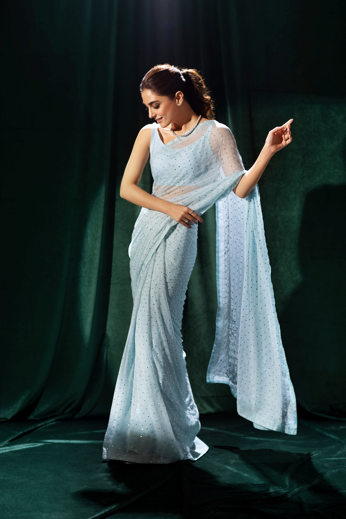 Ynf Vaayin Sequance Festive wear Chiffon Designer Saree Collection Catalog